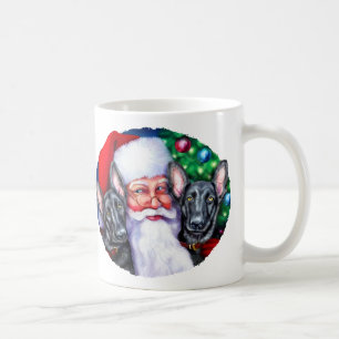 Santa's zwarte duitse Sheperd Dogs Koffiemok