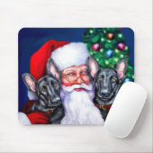Santa's zwarte duitse Sheperd Dogs Muismat (Met muis)