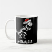 Santasaurus Dinosaur Skelet Kerstmis T Rex Koffiemok (Links)