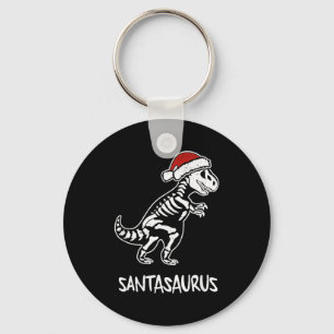 Santasaurus Dinosaur Skelet Kerstmis T Rex  Sleutelhanger