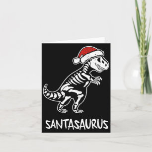 Santasaurus Dinosaurus Skelet Kerstmis T Rex  Kaart