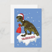 Santasaurus kerstKaart personaliseren (Voorkant / Achterkant)