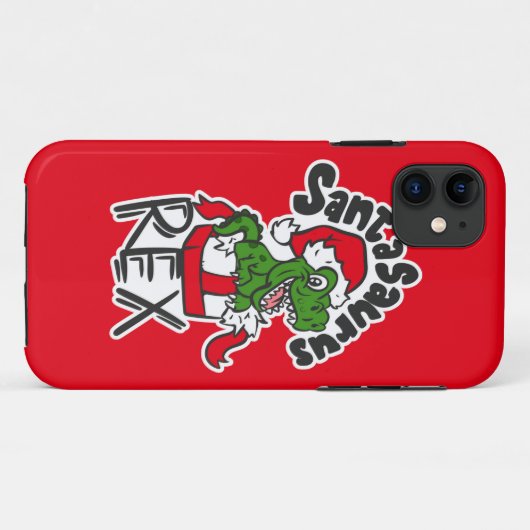 Santasaurus Rex Case-Mate iPhone Case (Achterkant (horizontaal))