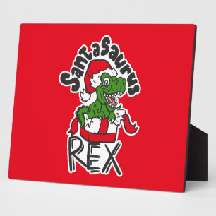 Santasaurus Rex Fotoplaat