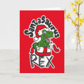 Santasaurus Rex Kaart (Gele Bloem)