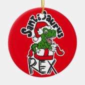 Santasaurus Rex Keramisch Ornament (Voorkant)