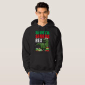 Santasaurus Rex Kerstmis Rex Dinosaur Santa Kinder Hoodie (Voorkant volledig)