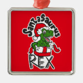 Santasaurus Rex Metalen Ornament (Voorkant)