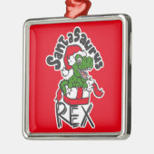 Santasaurus Rex Metalen Ornament (Links)