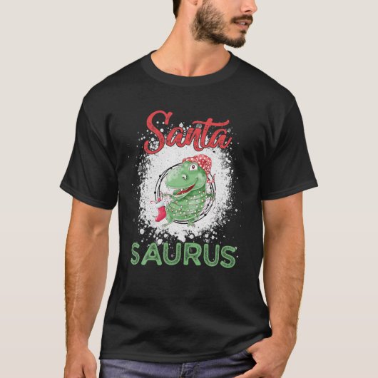 Santasaurus Rex Pajamas kerstboom Rex T-shirt (Voorkant)