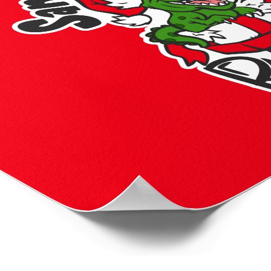 Santasaurus Rex Poster (Hoek)