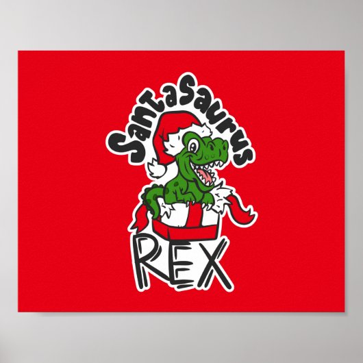 Santasaurus Rex Poster (Voorkant)