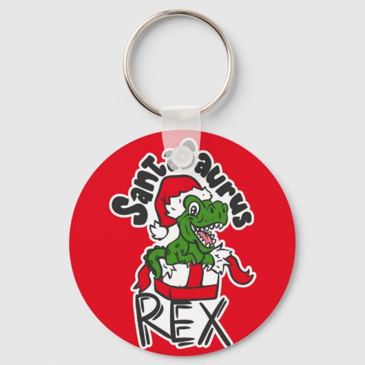 Santasaurus Rex Sleutelhanger (Voorkant)