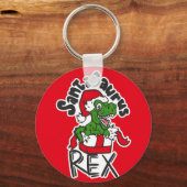 Santasaurus Rex Sleutelhanger (Voorkant)