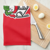 Santasaurus Rex Theedoek (Quarter Fold)