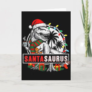 Santasaurus T Rex Dinosaur Grappige Kerstman Sauru Kaart