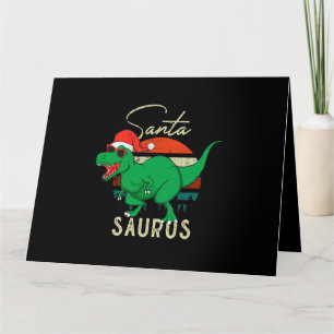 Santasaurus Trex Dino Kerstmis Dinosaurus C Kaart