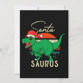 Santasaurus Trex Dino Kerstmis Dinosaurus  C Kaart (Voorkant)