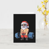 Santashred Funny Santa Meme Xmas Gym Bodybuilding  Kaart (Gele Bloem)