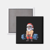 Santashred Grappige Kerstman Meme Kerstmis Gym Bod Magneet (Voorkant / Achterkant)