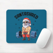 Santashred Grappige Kerstman Meme Kerstmis Gym Bod Muismat (Met muis)