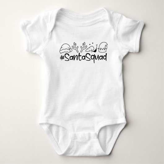 SantaSquad Kerst Baby Romper (Voorkant)