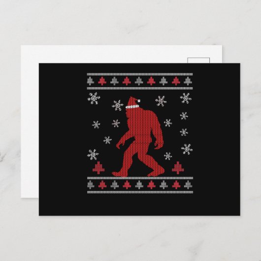 Santasquatch Bigfoot Santa Claus Sasquatch Briefkaart (Voorkant / Achterkant)