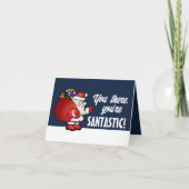 Santastisch, seizoensarbeider bedankkaart (Voorkant)