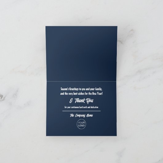 Santastisch, seizoensarbeider bedankkaart (Binnen)