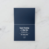 Santastisch, seizoensgebonden klant bedankkaart (Binnen)