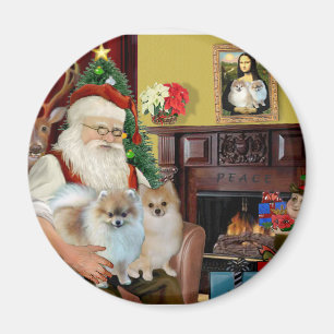 Santa'sTwee Pommeren Magneet