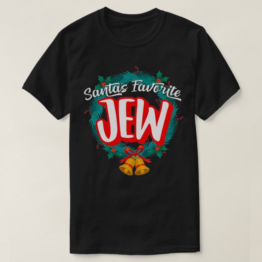 Santau2019s Favorite Jew  T-shirt (Design voorkant)