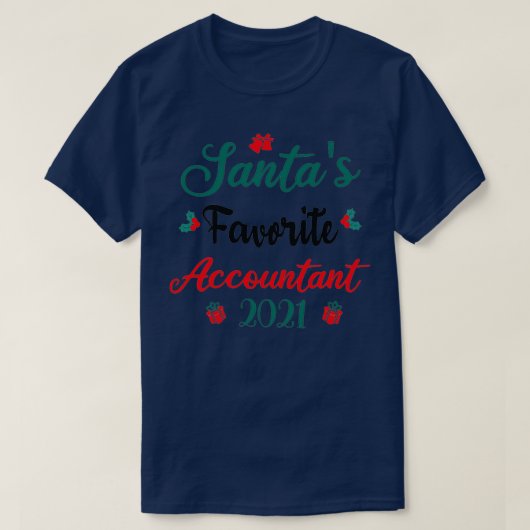 santax27s favoriete accountant 2021 grappige kerst t-shirt (Design voorkant)