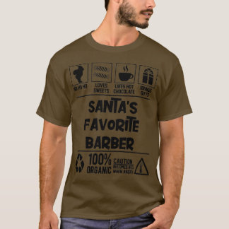 Santax27s Favoriete Barber Kerstmis T-shirt