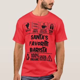 Santax27s Favoriete Barista Kerstmis T-shirt