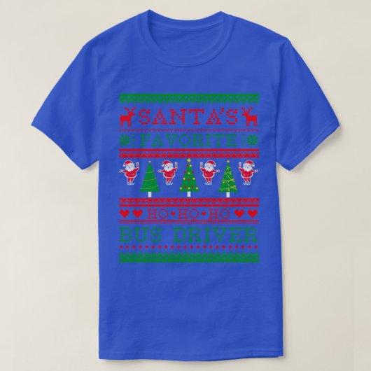 Santax27s favoriete buschauffeur Ugly kerstSweat T-shirt (Design voorkant)