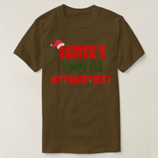Santax27s Favoriete Optometrist beste kerstcadeau T-shirt (Design voorkant)