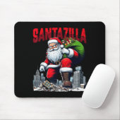 Santazilla Funny Santa Claus Christmas Xmas Holida Muismat (Met muis)