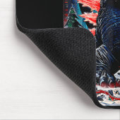 Santazilla Japanese Monster Kaiju Dinosaur Christm Muismat (Hoek)