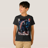 Santazilla Japanese Monster Kaiju Dinosaur Christm T-shirt (Voorkant volledig)