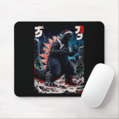 Santazilla Japans Monster Kaiju Dinosaur Kerstmis Muismat (Met muis)