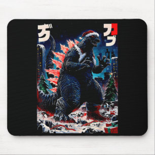 Santazilla Japans Monster Kaiju Dinosaur Kerstmis Muismat