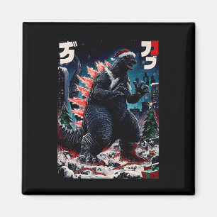 Santazilla Japans Monster Kaiju Dinosaurus Kerstmi Magneet