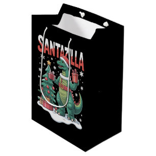 Santazilla Japans Monster Kaiju Kerstmis Dinosauru Medium Cadeauzakje