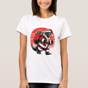 Santazilla Kerst T-shirt Japanse Monster Kaiju