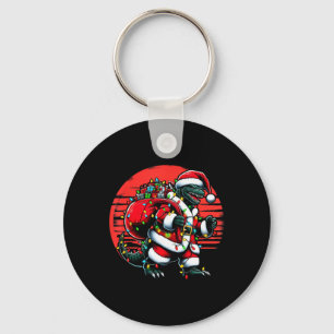 Santazilla Kerstshirt Japans Monster Kaiju Sleutelhanger
