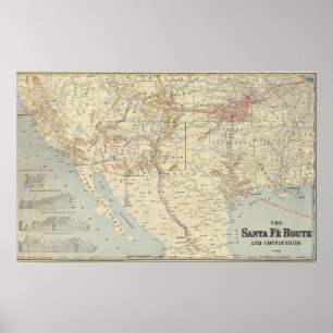 Sante Fe Route, Californië Poster