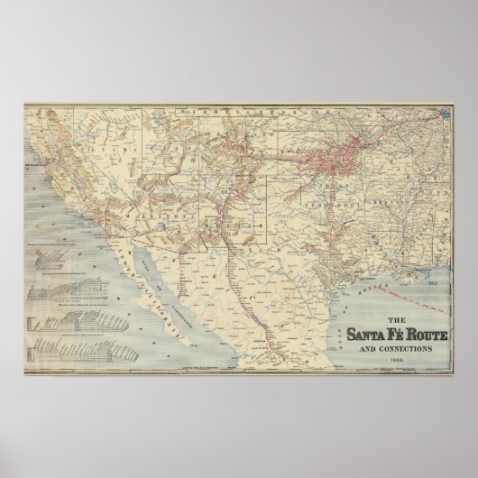 Sante Fe Route, Californië Poster (Voorkant)