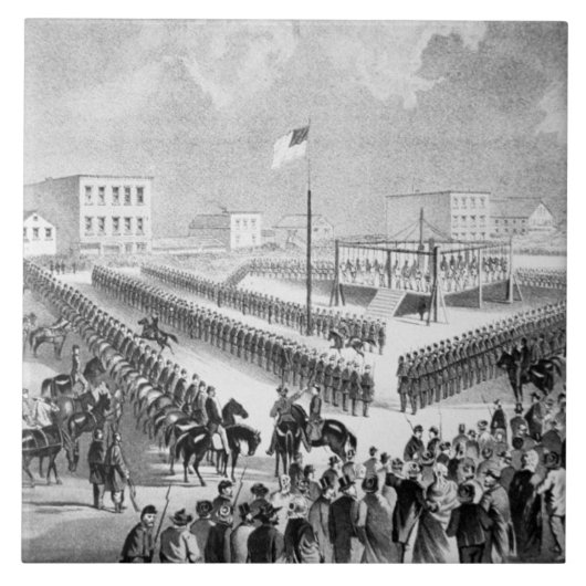 Santee Sioux Uprising, Mankato, Minnesota, 186 Tegeltje (Voorkant)