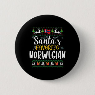 Sante's favoriete Noor - Noorwegen lelijk kerstfee Ronde Button 5,7 Cm